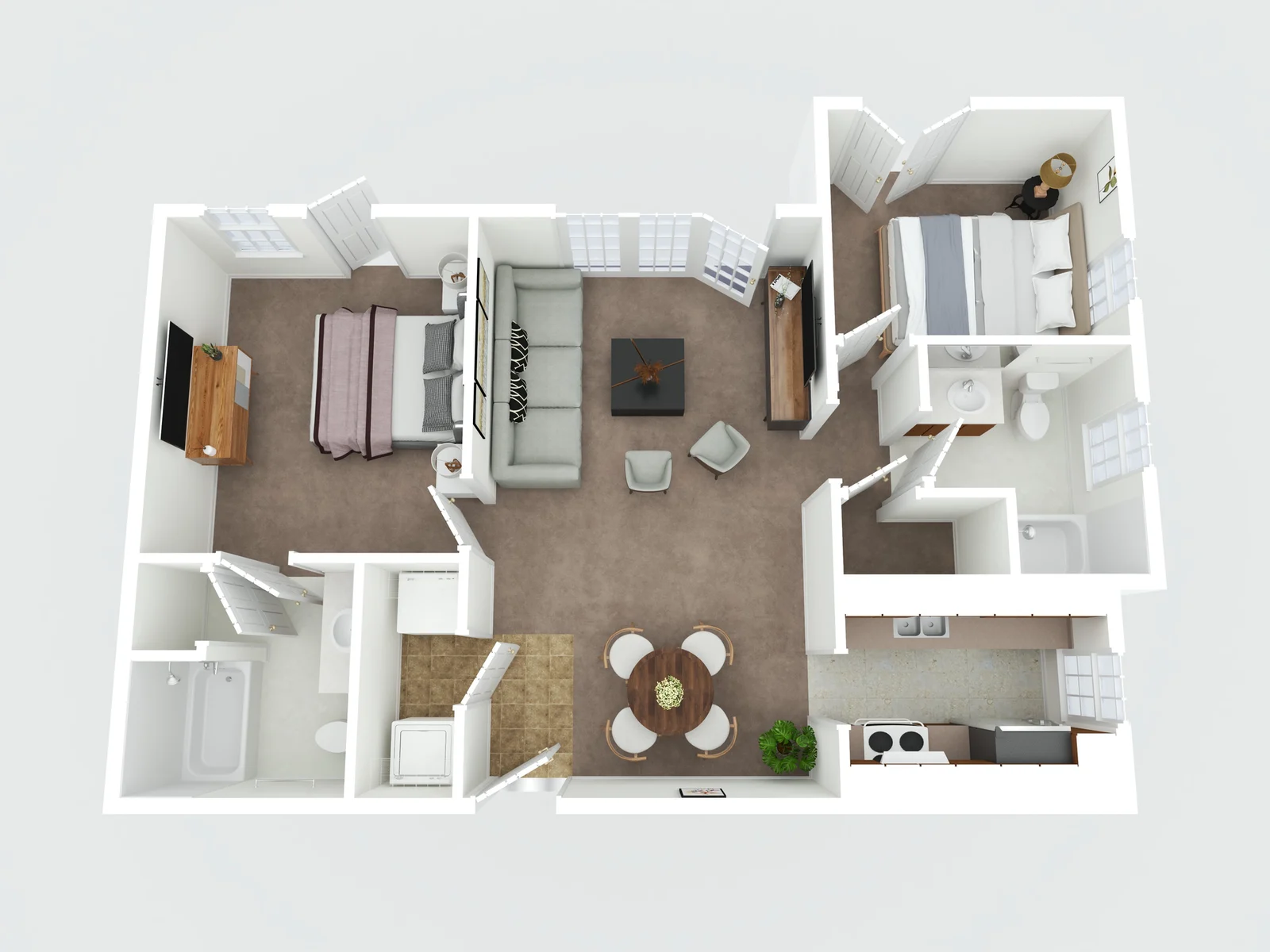 Two-bedroom floor plan